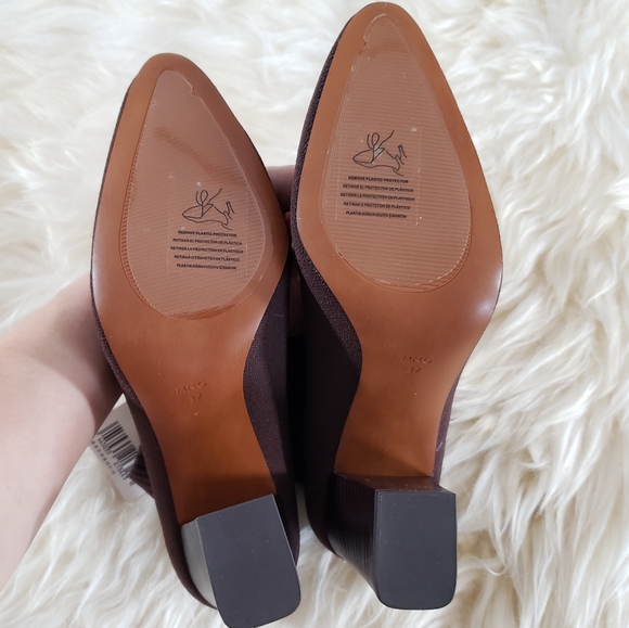 NWOB Mango Sock-style Knitted Heels Ankle Boots Size 6-6.5US / 37EU - Picture 8 of 14